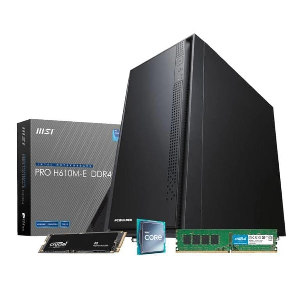 PCBuilder Home Master Desktop PC - Intel Core i5-12400 500GB SSD