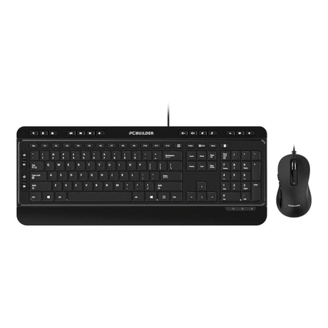 PCBuilder Alpha Silent Wired Keyboard and Mouse Combo PCB-KBC-ALPHA-US-WIRED