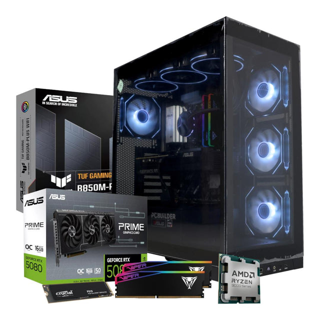 PCBuilder ODYSSEY Gaming Desktop PC - AMD Ryzen 7 9850X3D 1TB SSD 32GB RAM RTX 5080 Win 11 Home