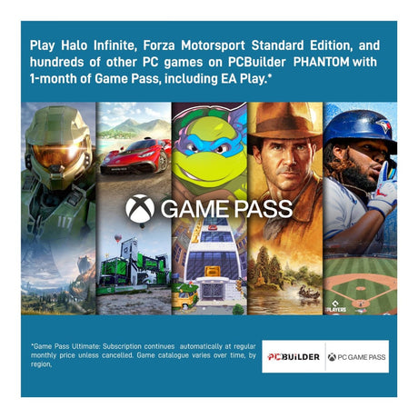 PCBuilder PHANTOM Gaming Desktop PC - AMD Ryzen 5 8400F 1TB SSD 32GB RAM RTX 5050 Win 11 Home