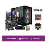 PCBuilder SEEKER Gaming Desktop PC - AMD Ryzen 5 7600 1TB SSD 32GB RAM Radeon RX 9060 XT Win 11 Home