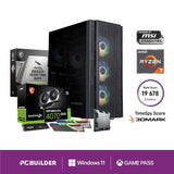 PCBuilder TACTICIAN Gaming Desktop PC - AMD Ryzen 7 7700X 2TB SSD 32GB RAM GeForce RTX 4070 Win 11 Home