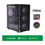 PCBuilder WARDEN Gaming Desktop AI PC - AMD Ryzen 5 8600G 480GB SSD 32GB RAM Win 11 Home