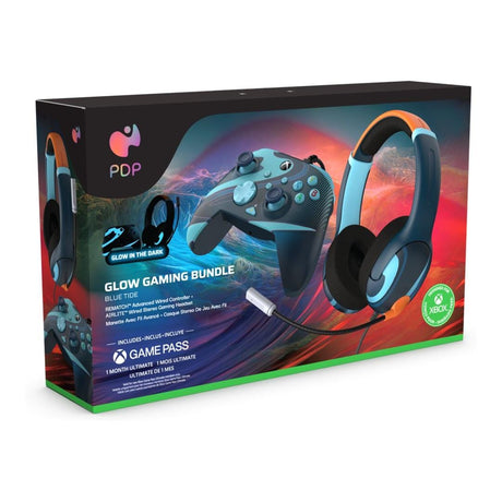 PDP Rematch Controller and Airlite Wired Headset Gaming Bundle Blue PDP-049-026-BTB