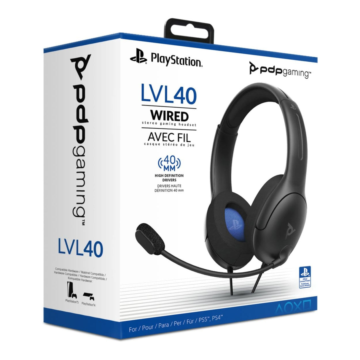 PDP LVL 40 Wired PS4 Headset and NEAT Skyline Microphone Bundle PDP-40NEAT