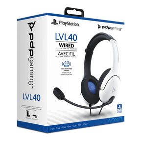 PDP LVL 40 Wired PS4 Headset and NEAT Skyline Microphone Bundle White PDP-40NEATWH