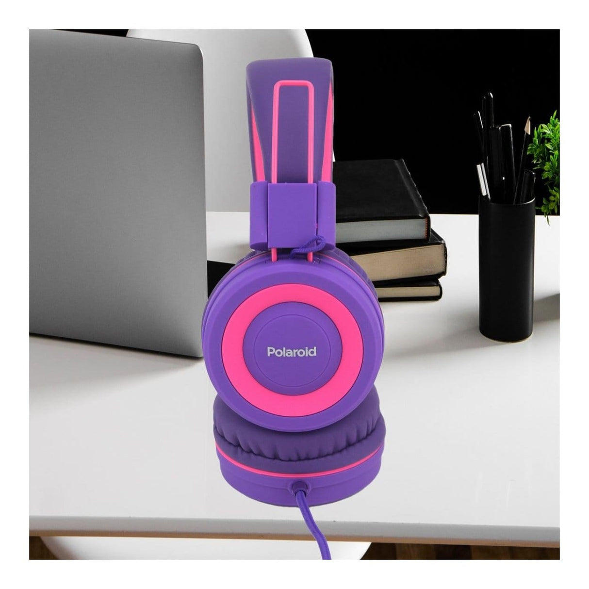 Polaroid Foldable Wired Headphones Pink And Purple PHP8602