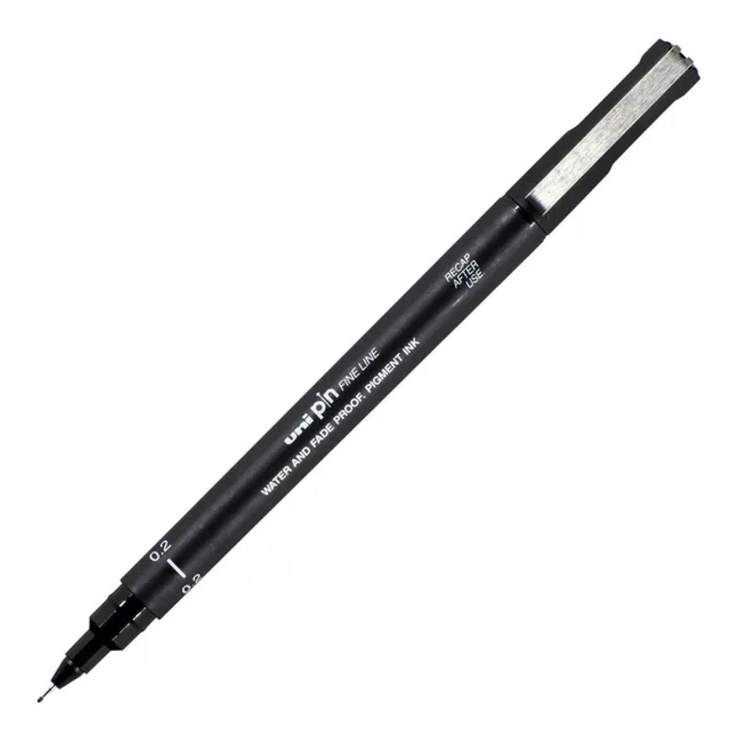 Uni-Ball PIN 0.2(S) Drawing Pen - Black 12-pack PIN-02-BLK