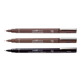 Uni-Ball UNI PIN-200(S) Drawing Pen Set - Sepia and Black 3-pack PIN-SET3-SEPIABLK