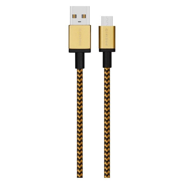 Premio 2m Braided AUX Cable - Rose Gold PM-20001-RG
