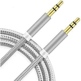 Premio 2m Braided AUX Cable Silver PM-20001-SL
