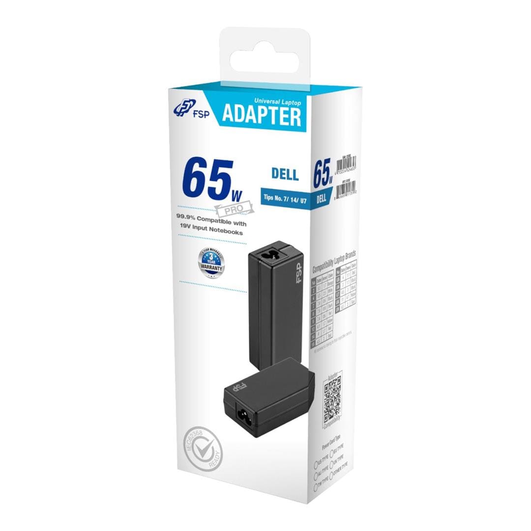FSP/Fortron FSP PRO 65W Universal Notebook Adapter for Dell PNA0652523
