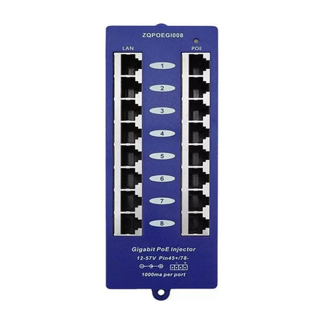 Scoop 8-port Gigabit Passive PoE Injector POE-8G