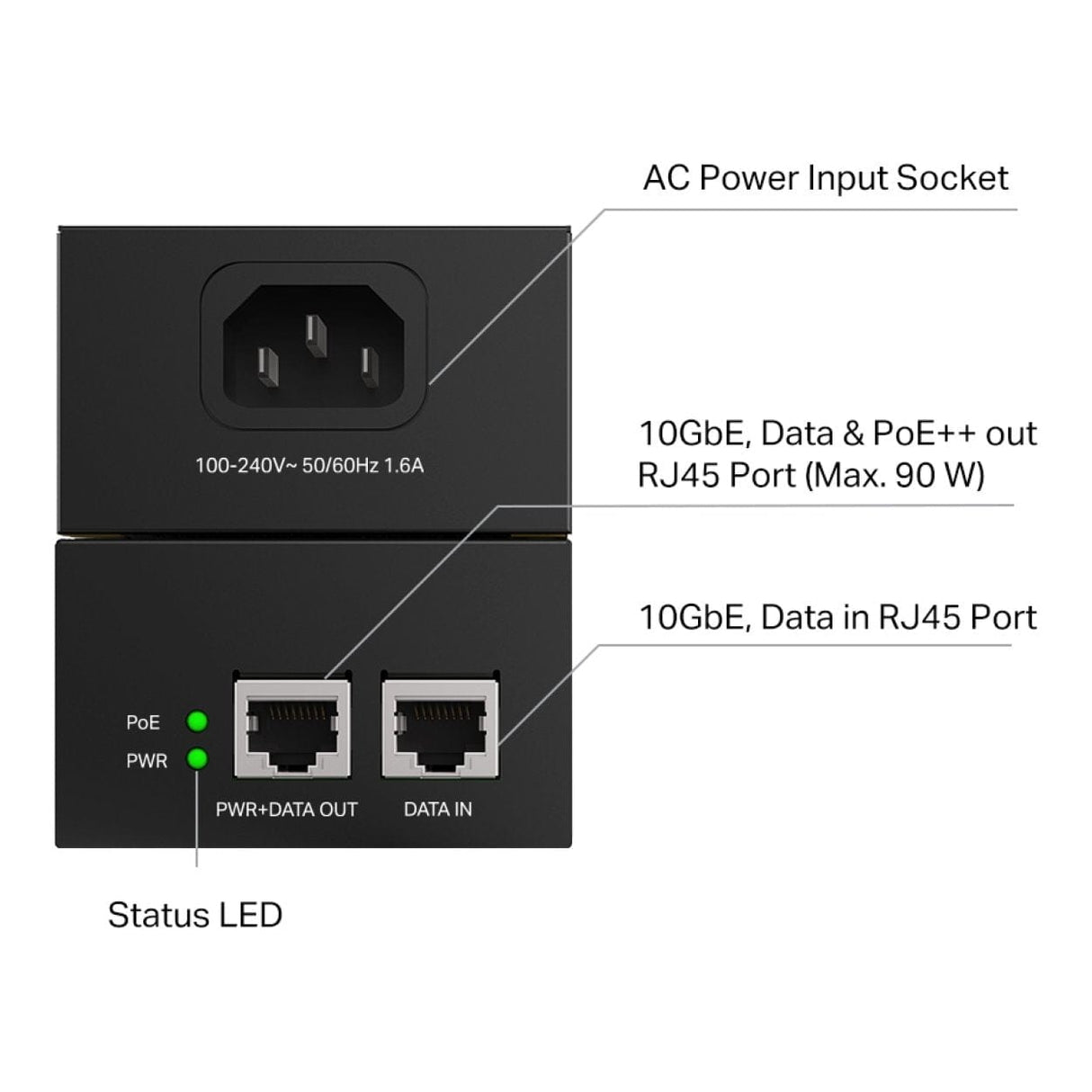 TP-Link Omada 90W PoE++ Injector POE380S
