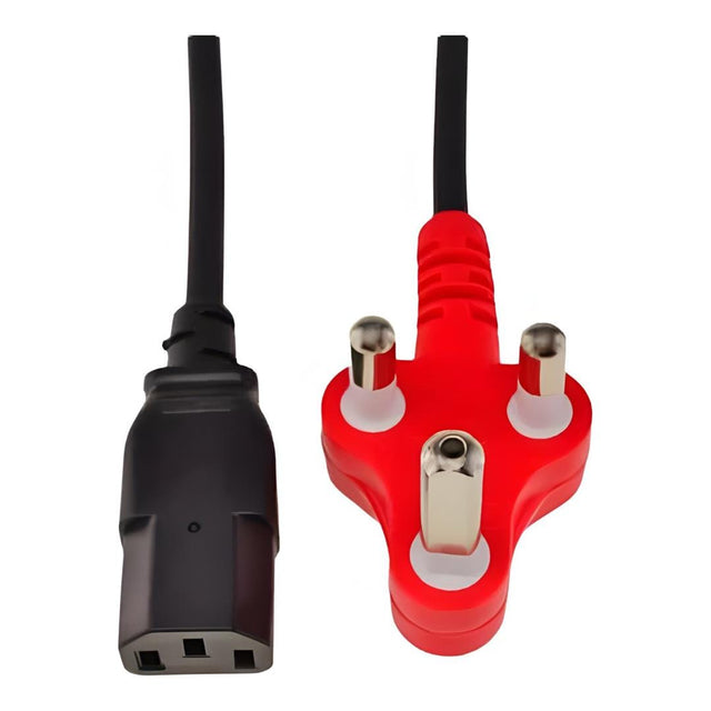 Power Cable 3-pin Red Plug 1.8m Single POW-DED-SINGLE