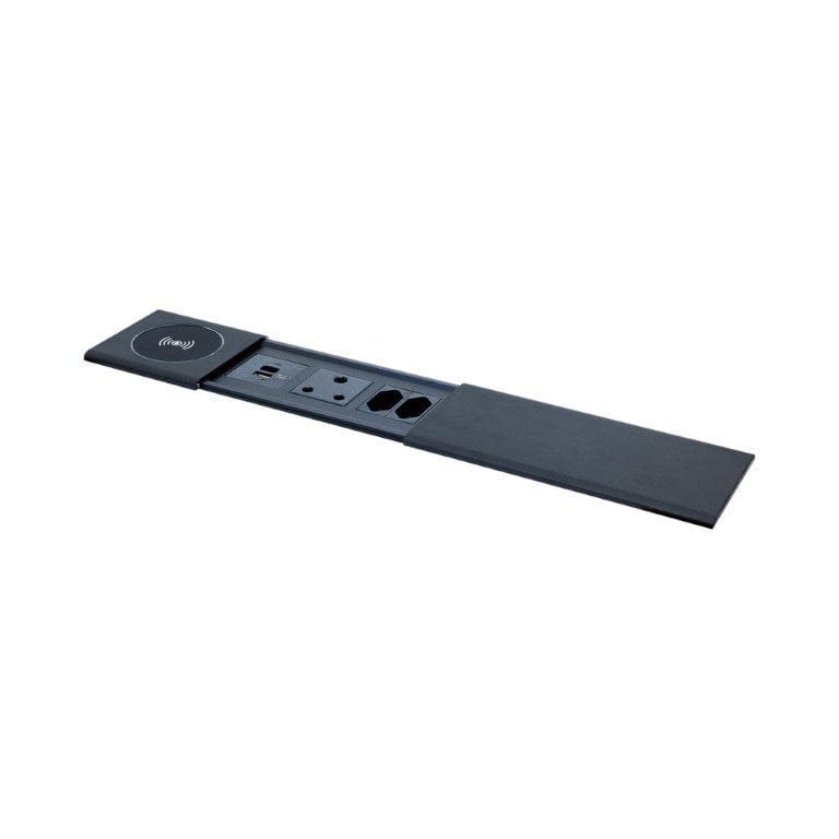 LinkQnet Modern Sliding In-Desk Unit with Wireless Charging POWER-SLIDE-MODERN