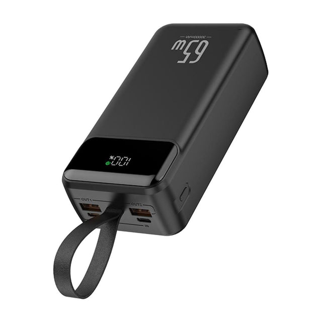 LinkQnet TPQ34 27000mAh Powerbank with Charging Cable POWERBANK-TPQ34-BLK