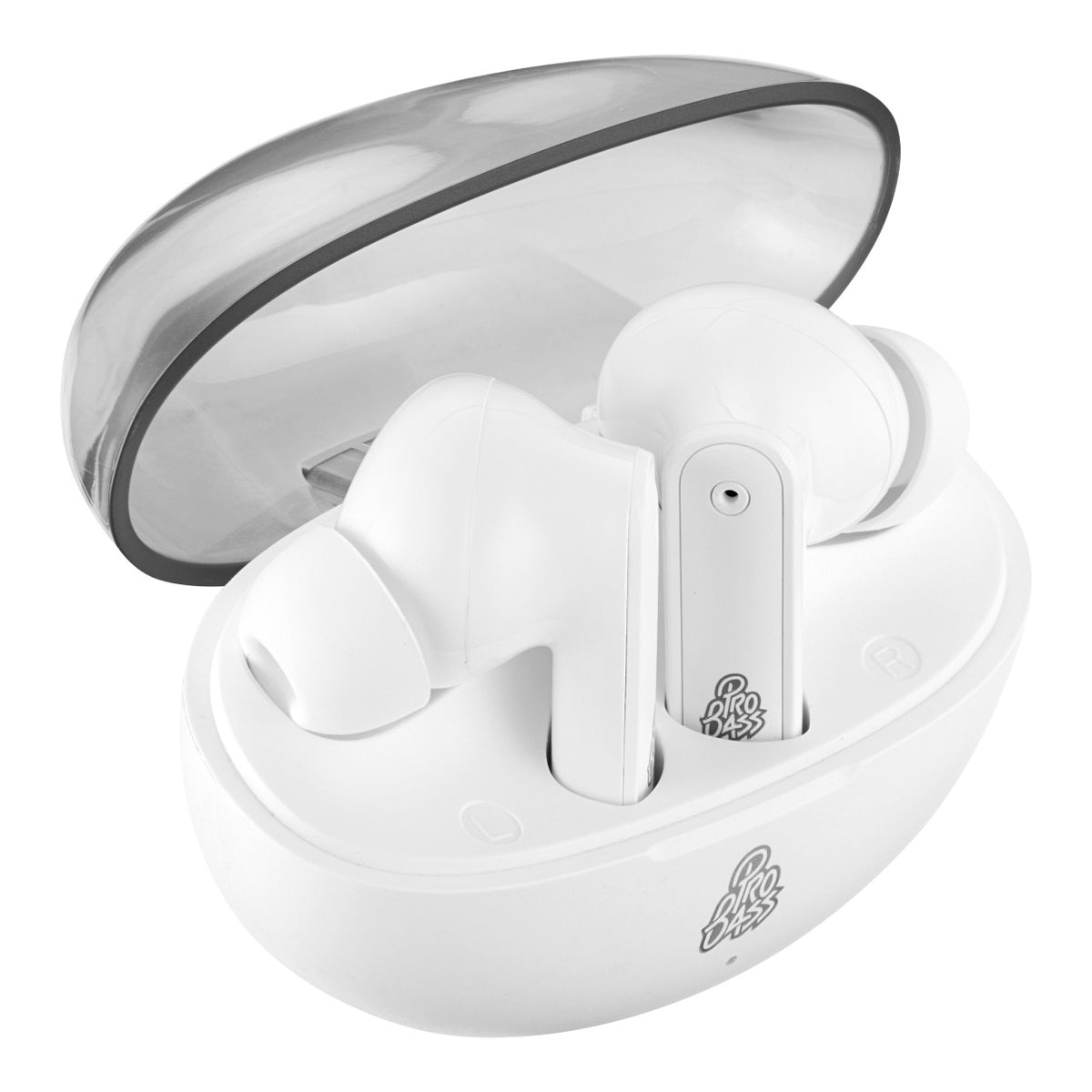 Pro Bass Glow Series TWS Earbuds - White PR-1086-WT
