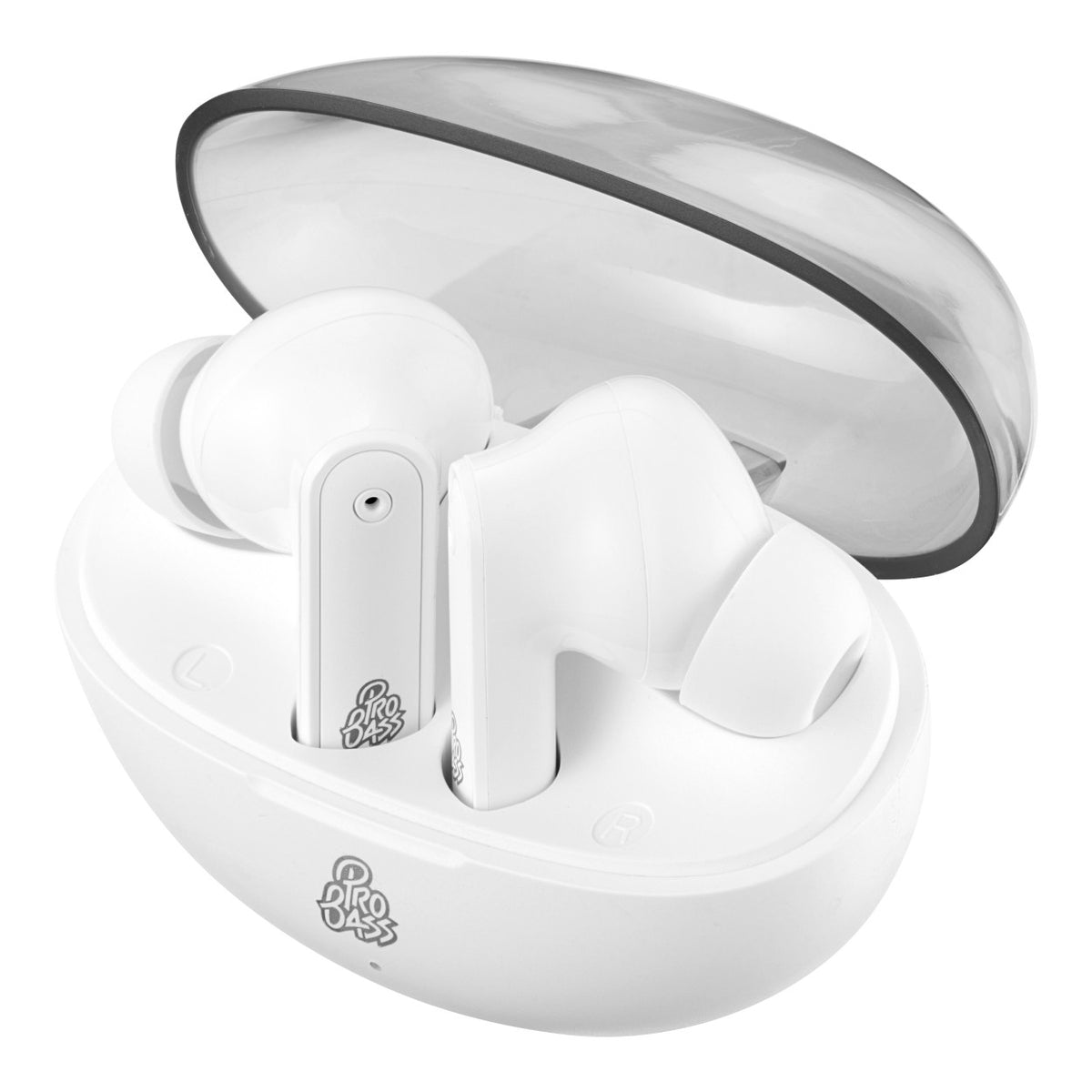 Pro Bass Glow Series TWS Earbuds - White PR-1086-WT