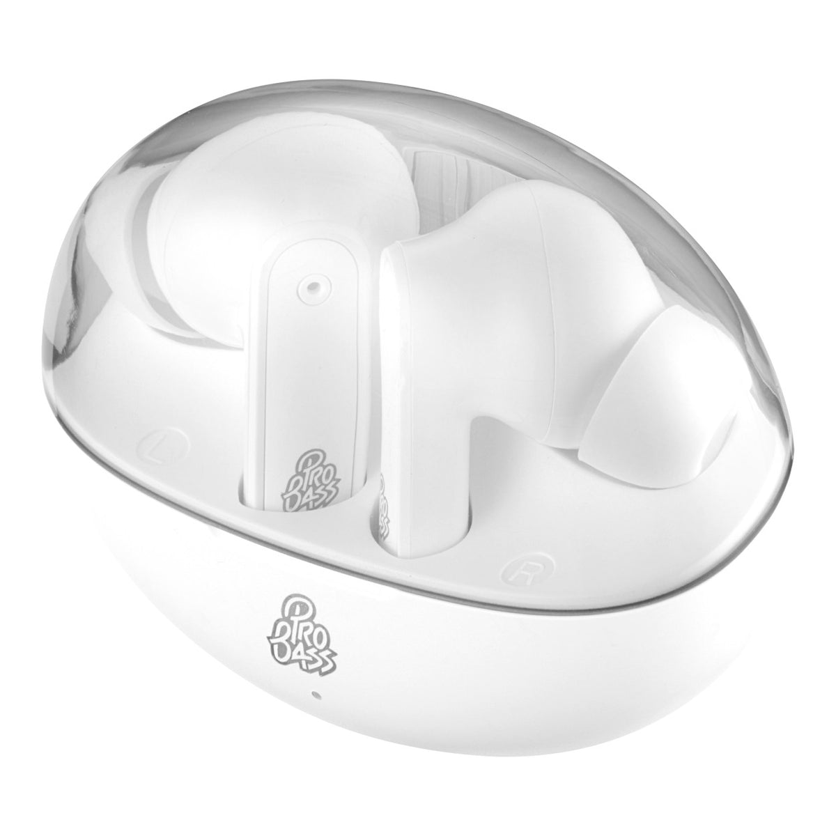 Pro Bass Glow Series TWS Earbuds - White PR-1086-WT