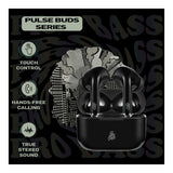 Pro Bass Pulse True Wireless Earbuds with Charging Case Black PR-1119-BK