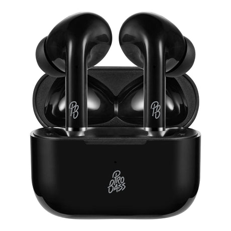 Pro Bass Pulse True Wireless Earbuds with Charging Case Black PR-1119-BK