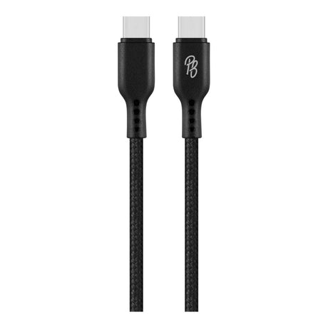 Pro Bass Chord Series 1.2m 30W Type-C to Type-C Braided Charging Cable Black PR-20015-BK
