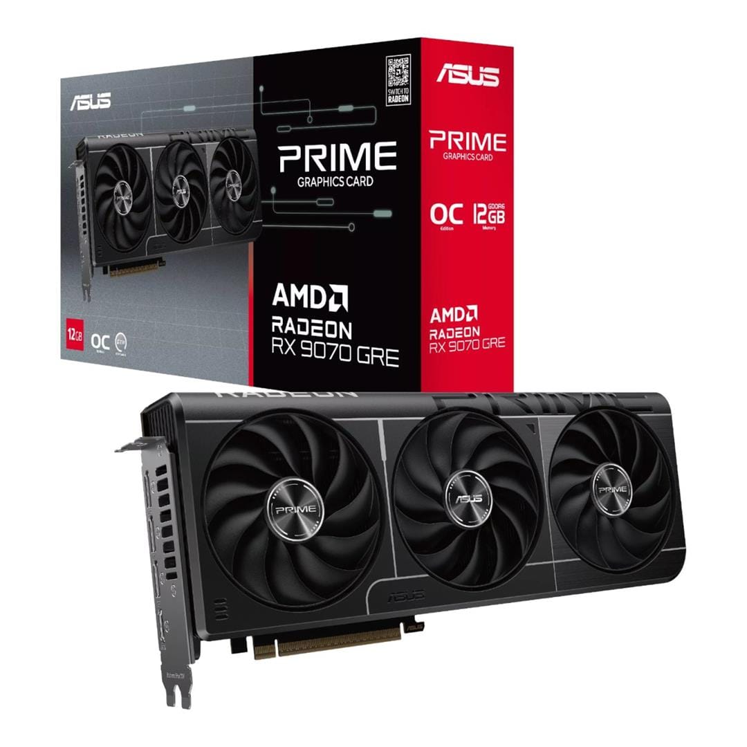 ASUS Prime Radeon RX 9070 GRE EVO OC Edition 12GB GDDR6 Graphics Card