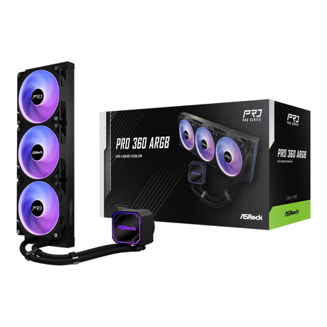 ASRock PRO 360 ARGB AIO Liquid CPU Cooler Black