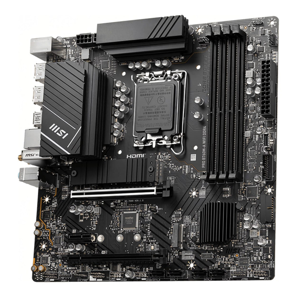 MSI Pro B760M-A Wi-Fi DDR4 Intel LGA 1700 micro ATX Motherboard
