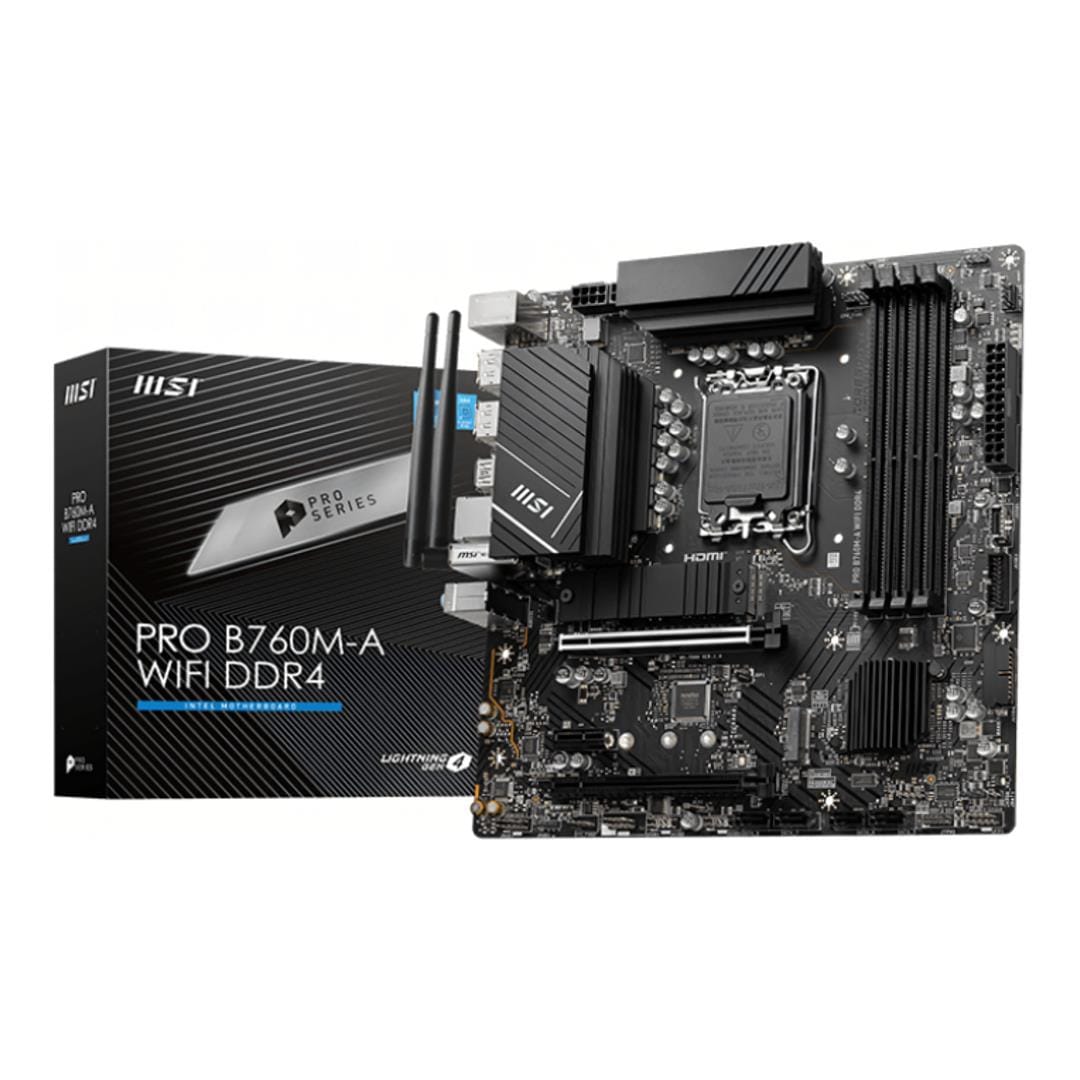 MSI Pro B760M-A Wi-Fi DDR4 Intel LGA 1700 micro ATX Motherboard