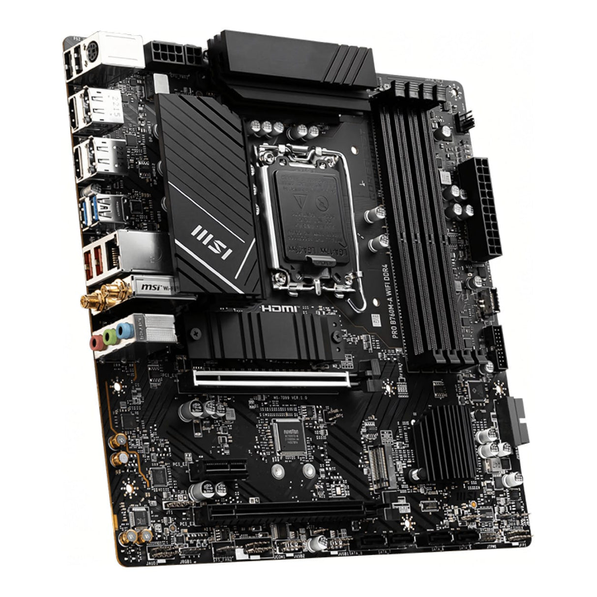 MSI Pro B760M-A Wi-Fi DDR4 Intel LGA 1700 micro ATX Motherboard