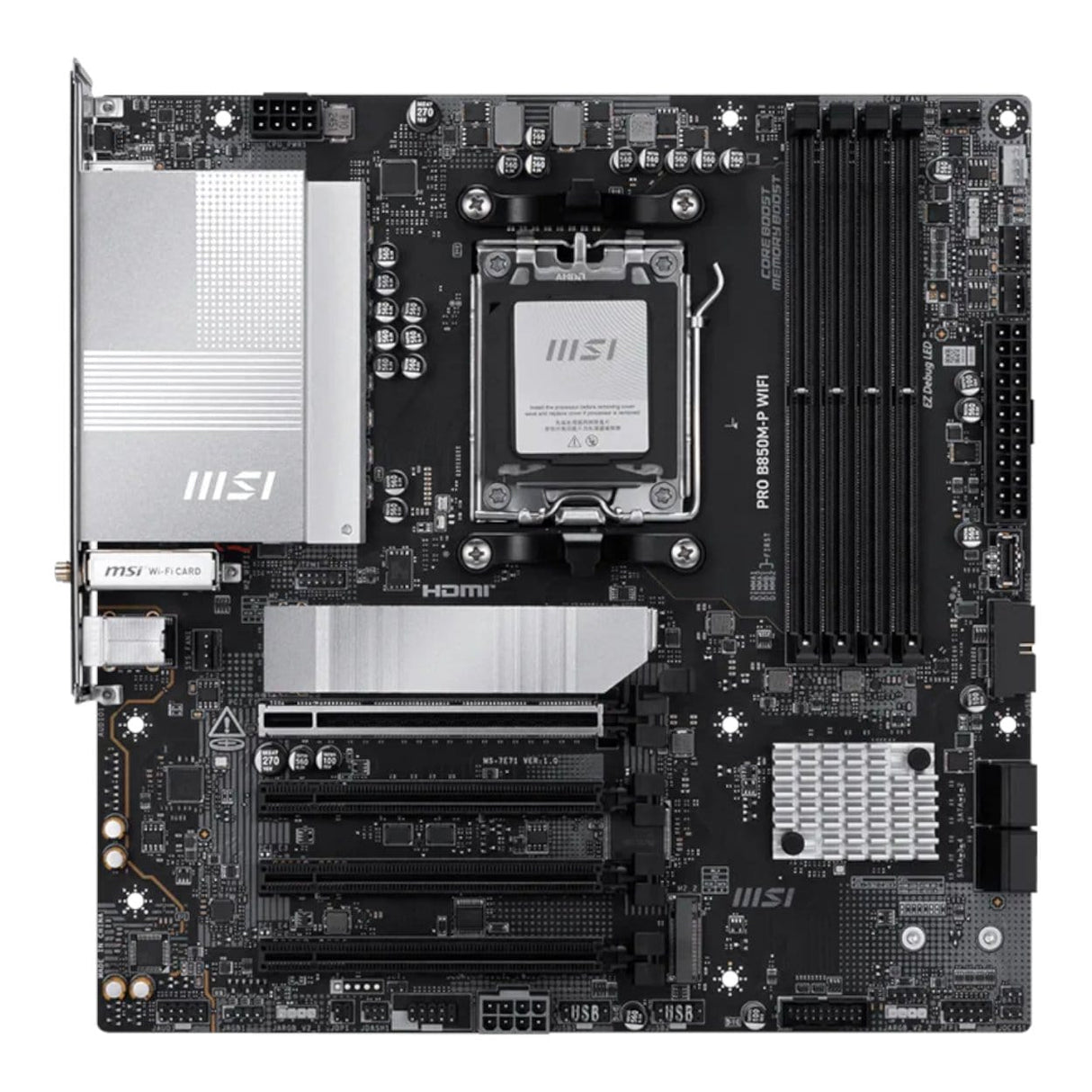 MSI PRO B850M-P Wi-Fi AMD Socket AM5 micro ATX Motherboard
