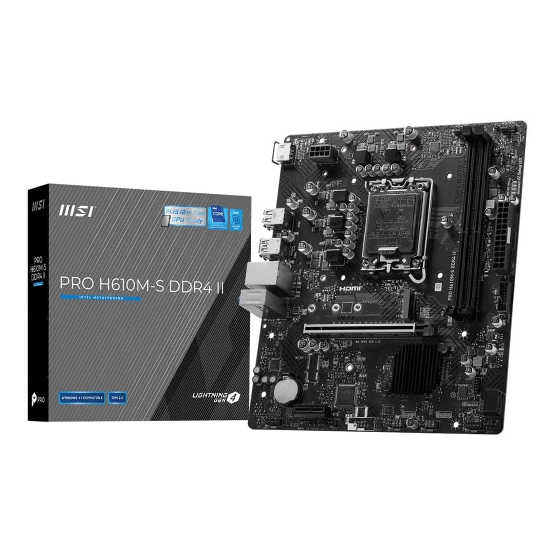 MSI PRO H610M-S DDR4 II Intel Socket LGA1700 micro-ATX Motherboard