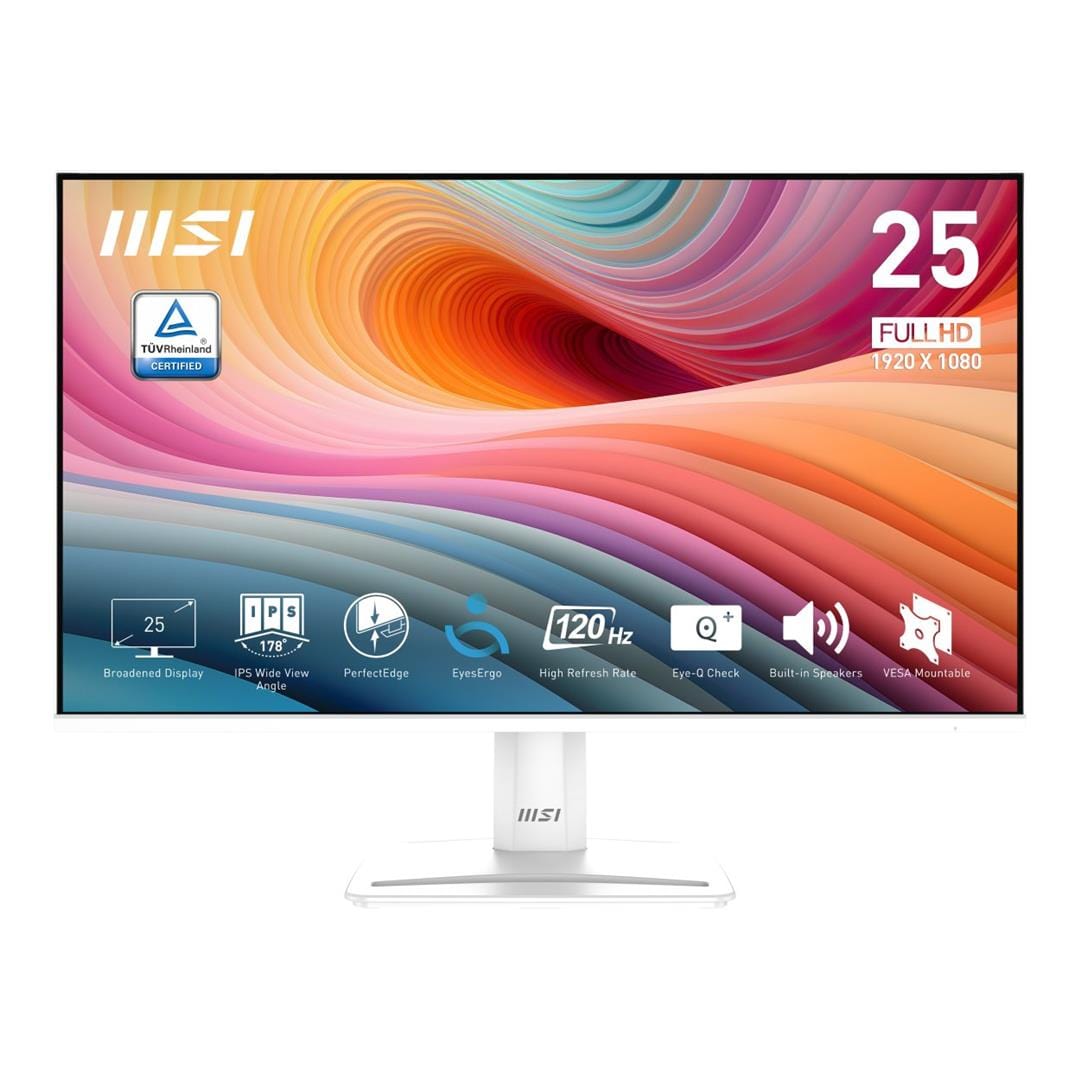 MSI Pro MP251W E2 24.5-inch 1920 x 1080p FHD 16:9 120Hz 1ms LED IPS Monitor