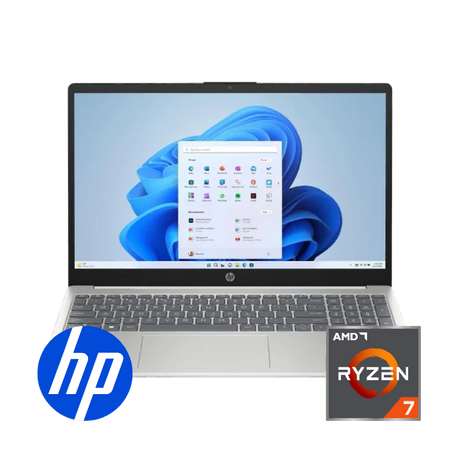HP 15-fc0047ni 15.6-inch FHD Laptop - AMD Ryzen 7 7730U 512GB SSD 8GB RAM Win 11 Home Diamond White