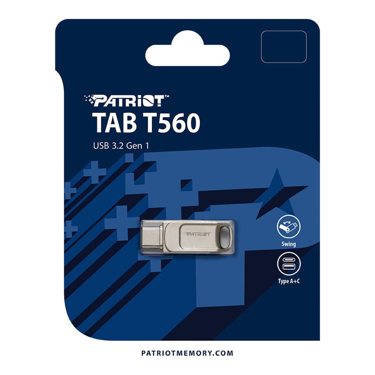 Patriot TAB T560 128GB USB 3.2 OTG Flash Drive PS128GT560DS5D