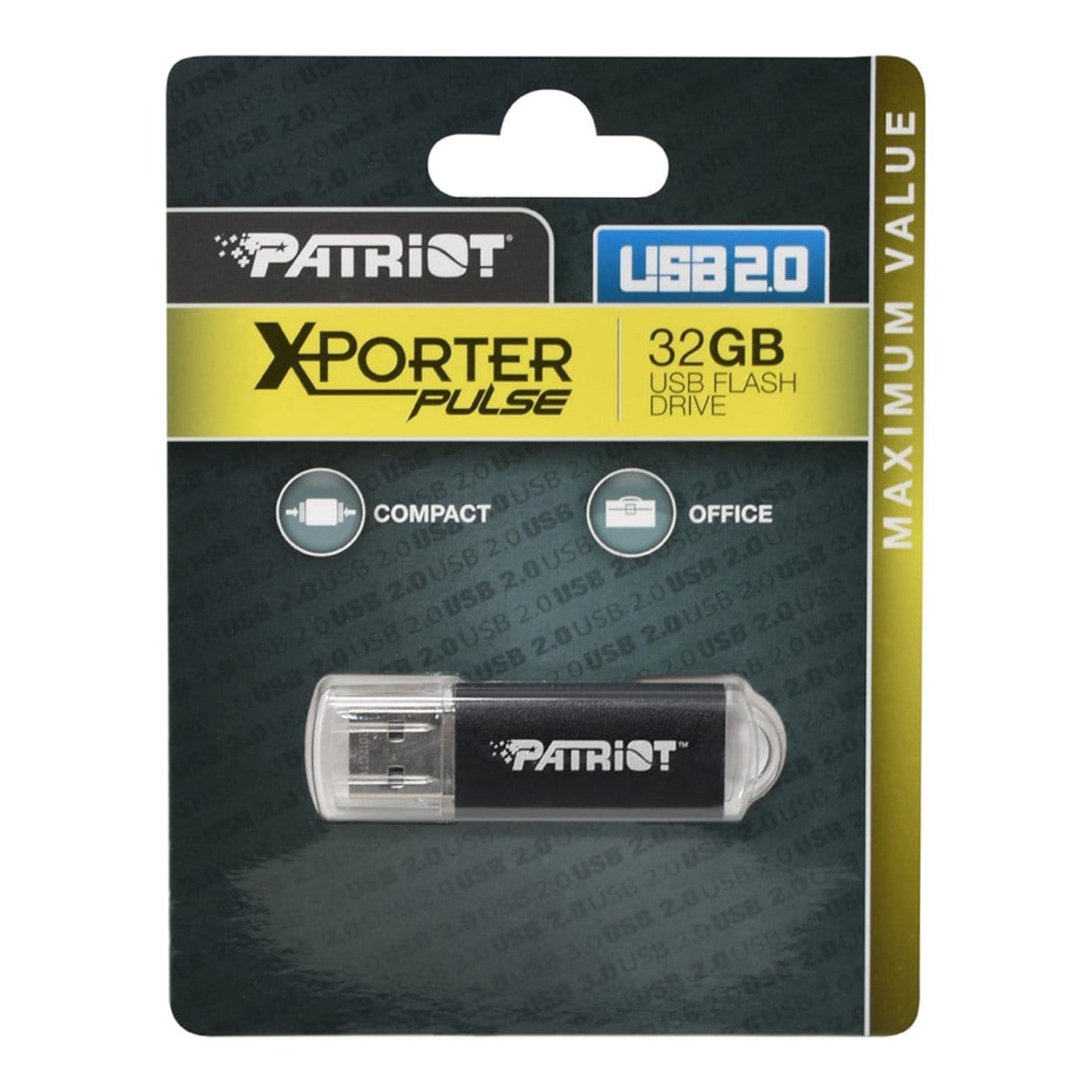 Patriot 32GB Xporter Pulse USB 2.0 Type-A Black USB Flash Drive PSF32GXPPBUSB