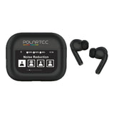Polartec Polaroid Active Noise Cancelling Earbuds with Full Touch LCD Screen Black PTW559