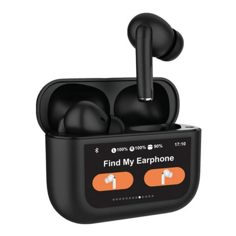 Polartec Polaroid Active Noise Cancelling Earbuds with Full Touch LCD Screen Black PTW559