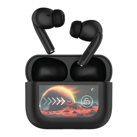 Polartec Polaroid Active Noise Cancelling Earbuds with Full Touch LCD Screen Black PTW559