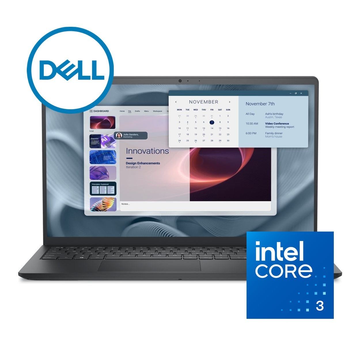 Dell Pro 15 Essential 15.6-inch FHD Laptop - Intel Core 3 100U