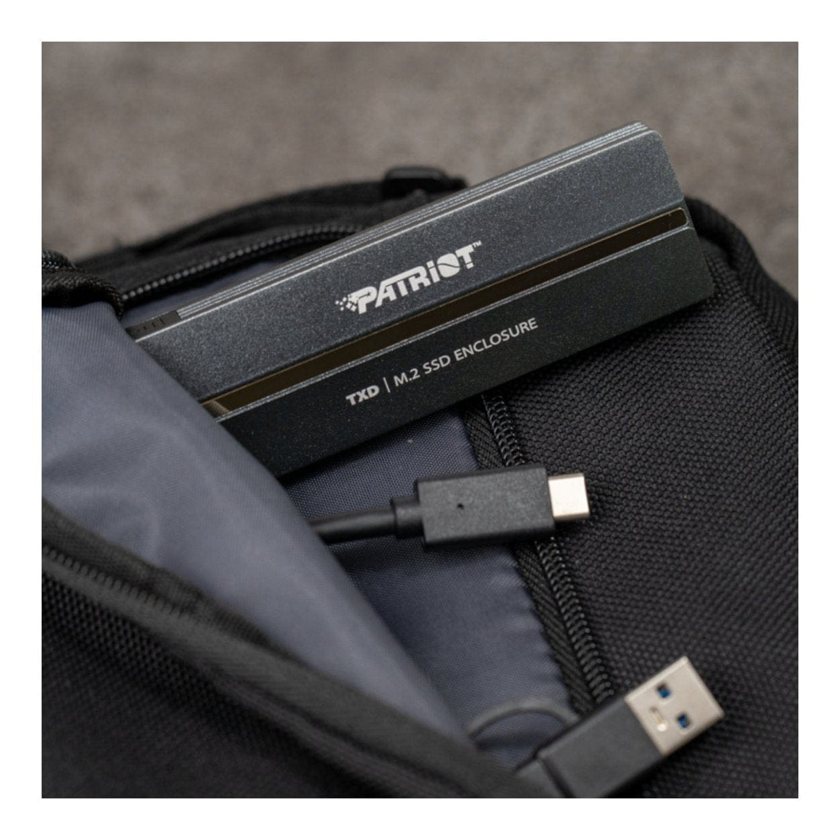 Patriot TXD PCIe M.2 USB 3.2 Gen2 SSD Enclosure Silver PV810UPNGM