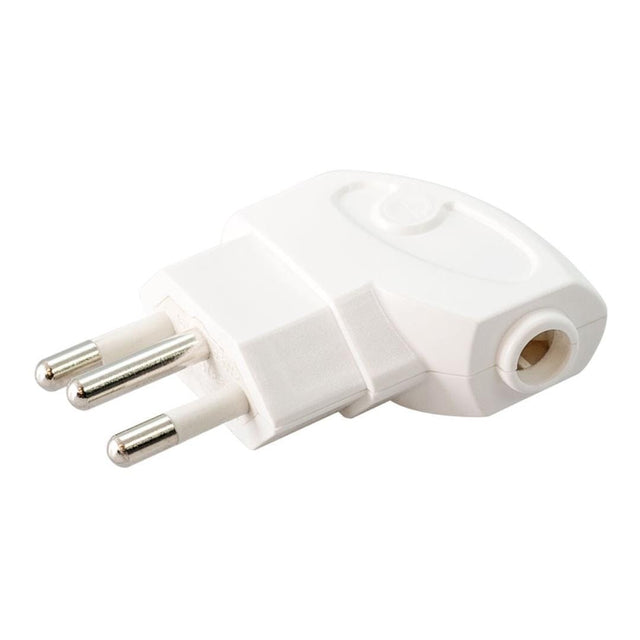 LinkQnet Slimline 3 Point Plug 16A White PWR-3PIN-PLUG-SA-W