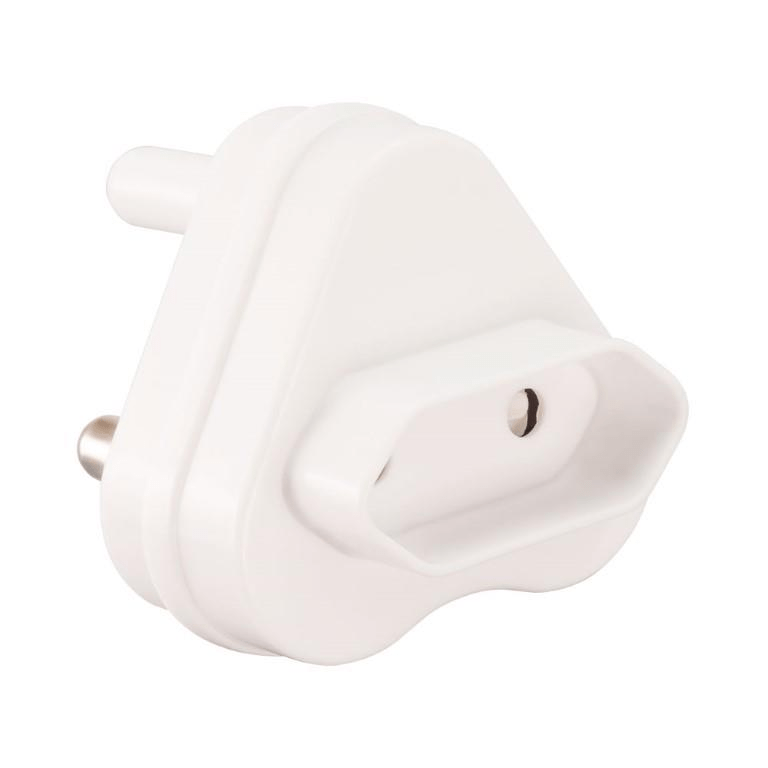 LinkQnet 3-pin 15A SA to 2-pin 10A EU Female Adapter Plug White PWR-AD