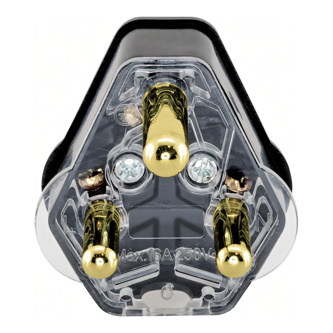 LinkQnet 3-Prong 16A Normal Plug - Black PWR-N-PLUG-B