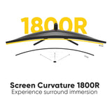 Armaggeddon Pixxel+ PXP30-XD 30-inch 2560 x 1080p WFHD 21:9 200Hz 3ms LCD VA Curved Gaming Monitor PXP30XDBLK