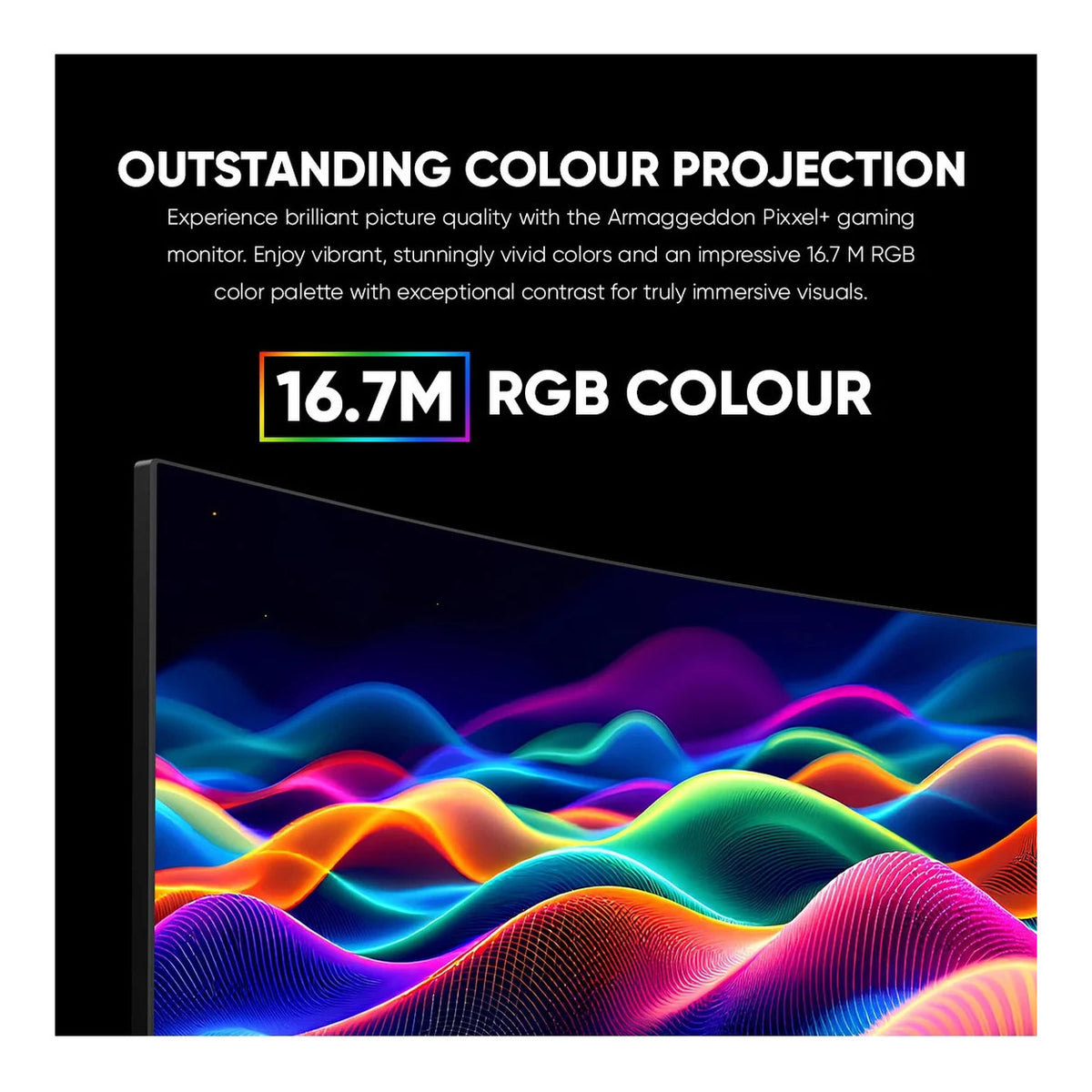 Armaggeddon Pixxel+ PXP34 Pro-C 34-inch 3440 x 1440p UWQHD 21:9 180Hz 1ms LCD VA Curved Gaming Monitor PXP34PROCBLK