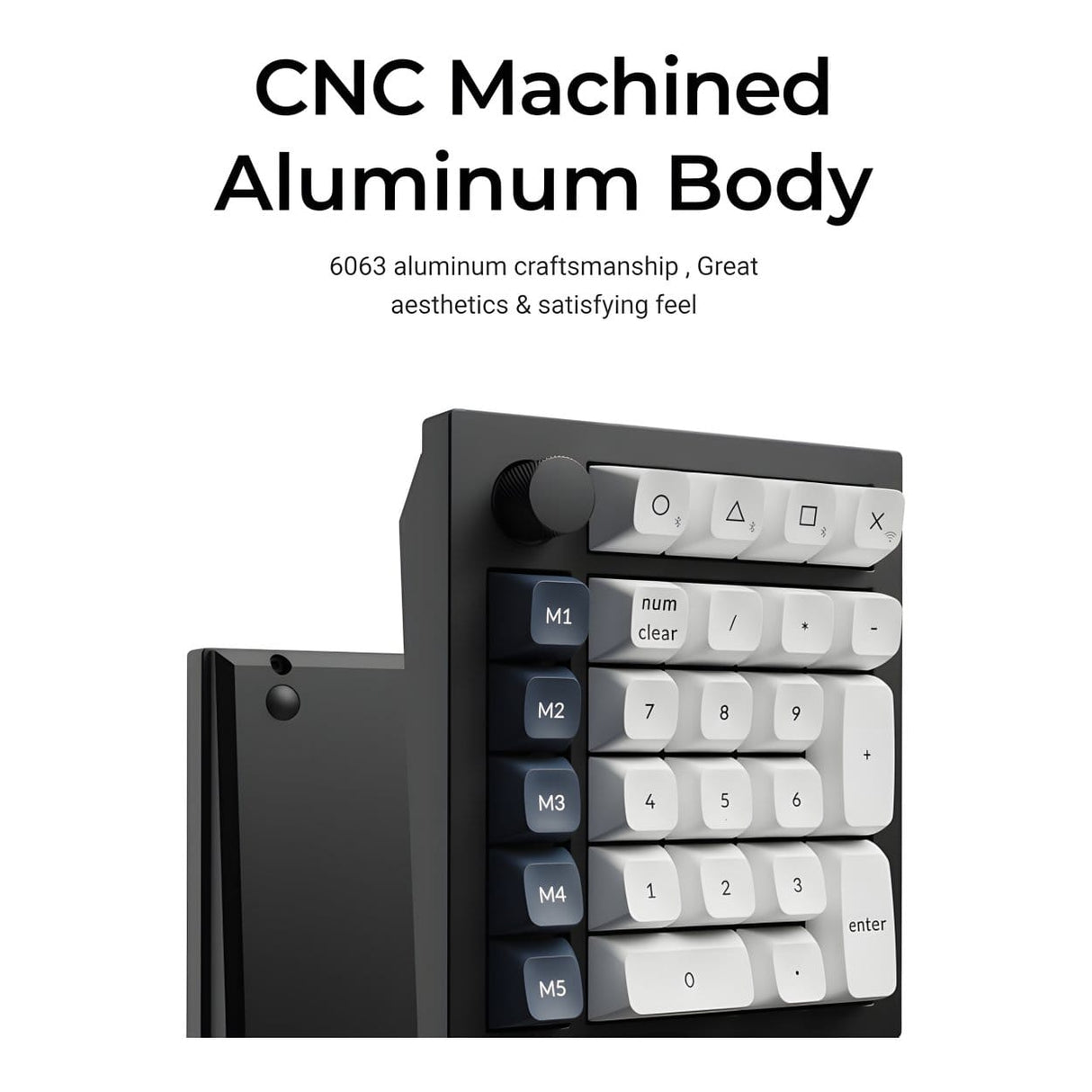 KeyChron Q0 Max QMK Wireless Custom Number Pad - Carbon Black Q0M-M4