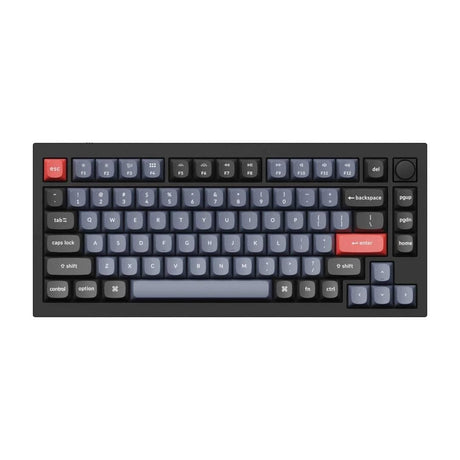 Keychron Q1 V2 QMK 75 RGB Red G Pro Switches Wired Mechanical Keyboard - Carbon Black Q1-M1